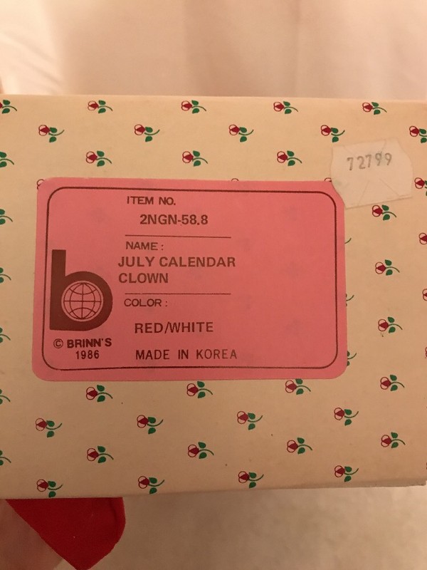 brinn's collectible clown dolls 1986